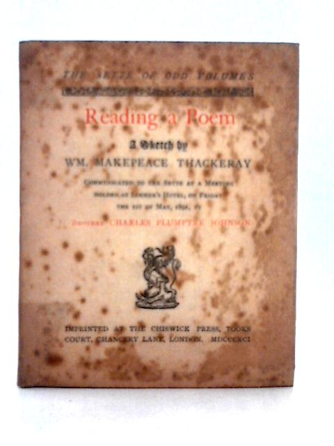 Reading A Poem. A Sketch By Wm. Makepeace Thackeray.