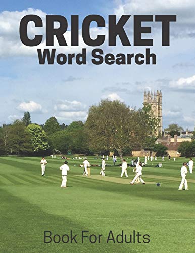 Cricket Word Search Book For Adults