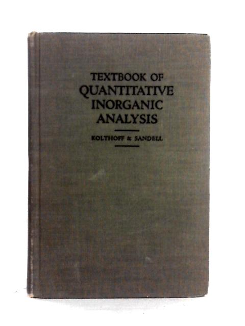 Textbook of Quantitative Inorganic Analysis