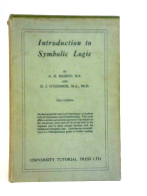Introduction to Symbolic Logic