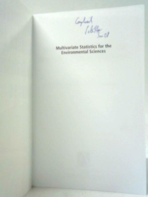 Multivariate Statistics for the Environmental Sciences