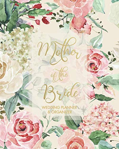 Mother of the Bride Wedding Planner Organizer Large Rose Wedding Planning Organizer Seating charts Guest Lists Detailed worksheets Checklists Cream Interior