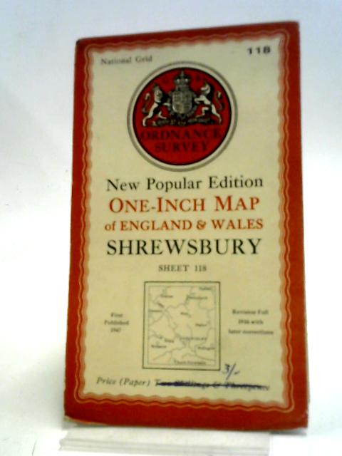 Ordnance Survey New Popular Edition One-Inch Map of England & Wales Shrewsbury Sheet 118