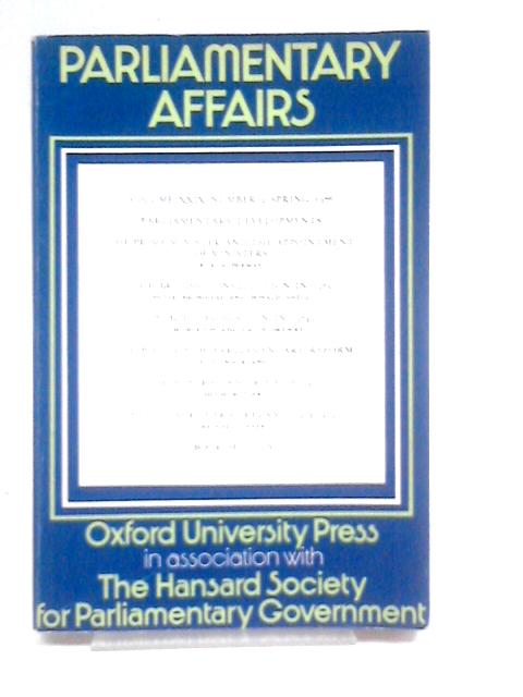 Parliamentary Affairs Volume XXIX Number 2.