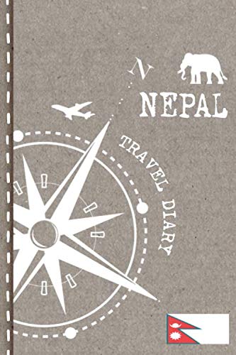 Nepal Travel Diary: Journal To Write In - Dotted Journaling Notebook 6x9, ca. A5, Bucket List Checklist + Dot Grid Pages - Travelers Vacation Trip Tour Log Book for Traveling, Welcome, Farewell Gift