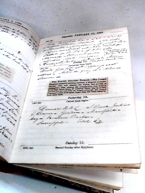 The Law and Commercial Daily Remembrancer For 1882, Containing an Analysis of the Statutes Passed Etc - With Handwritten Entries Related to Newspaper Sale, Shipbuilding
