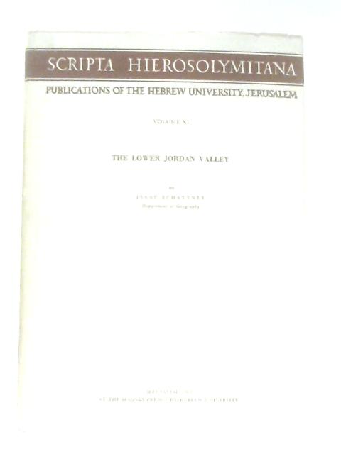 Scripta Hierosolymitana Volume XI: The Lower Jordan Valley