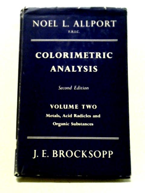 Colorimetric Analysis. Volume Two