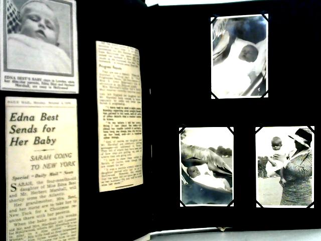 Sarah Lynn Marshall Birth Announcement and Newspaper Clippings Album