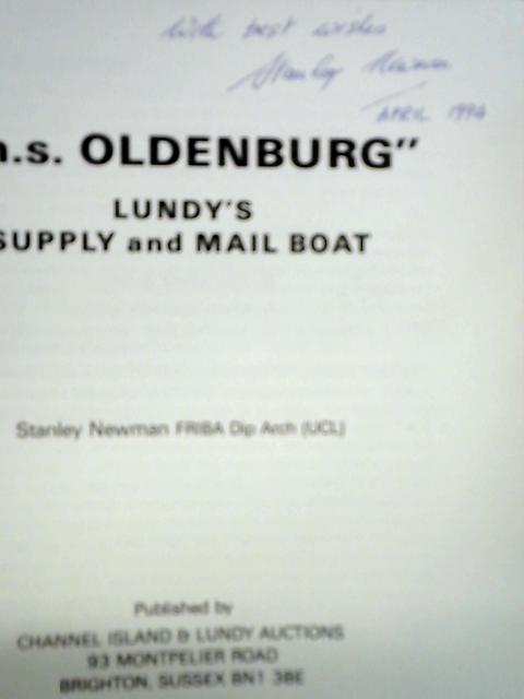 "M. S. Oldenburg": Lundy's Supply and Mail Boat