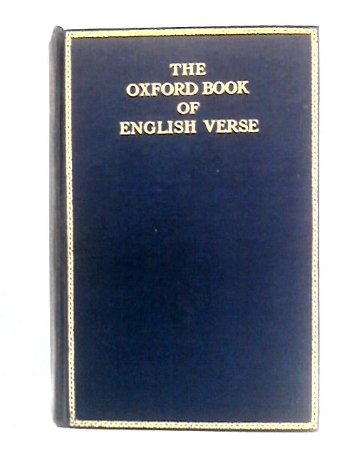 The Oxford Book English Verse