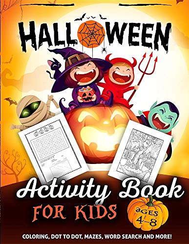 Halloween Activity Book for Kids Ages 4-8