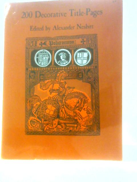 200 Decorative Title Pages (Pictorial Archives Series)