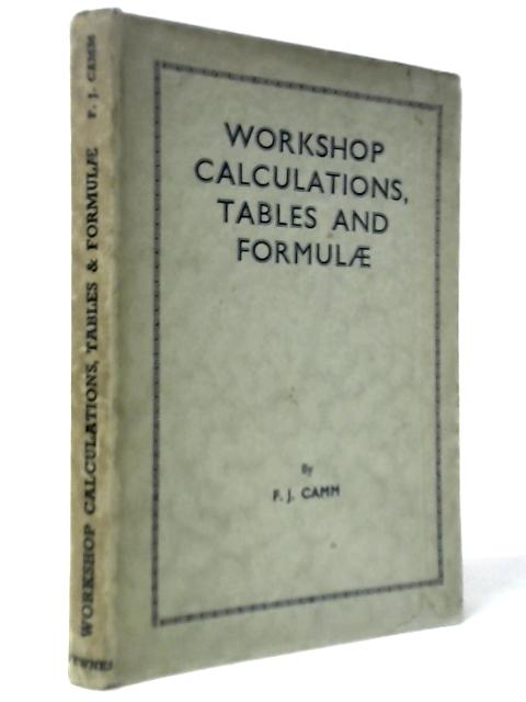 Workshop Calculations, Tables and Formulae