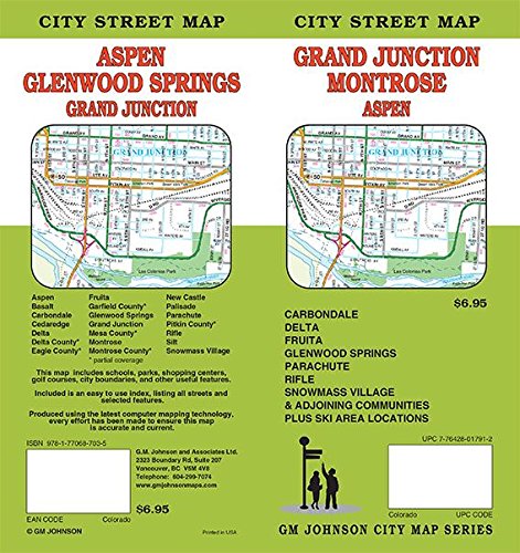 Grand Junction / Aspen / Glenwood Springs / Montrose, Colorado Street Map