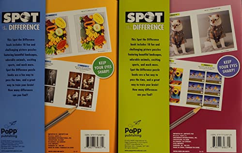 Spot the Difference - Picture Puzzles Book (Set of 2 Book)