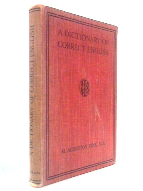 A Dictionary Of Correct English