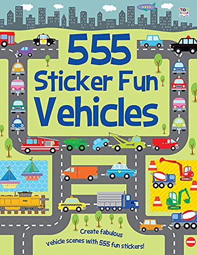 555 Sticker Fun - Vehicles Activity Book