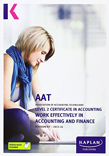 Work Effectively in Accounting and Finance - Revision Kit