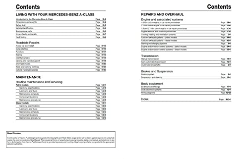 Mercedes-Benz A-Class Sept 12 - May 18 (62 to 18 reg) Petrol & Diesel Haynes Repair Manual