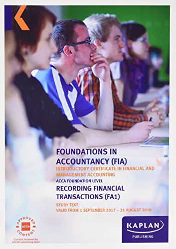 FA1 Recording Financial Transaction - Study Text