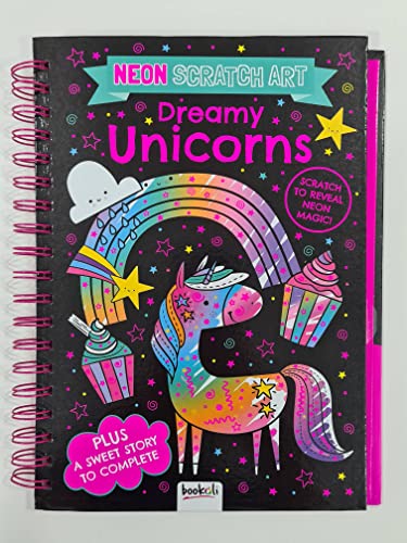 Neon Scratch Art: Dreamy Unicorns