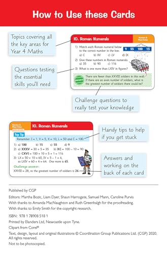 KS2 Maths Year 4 Practice Question Cards
