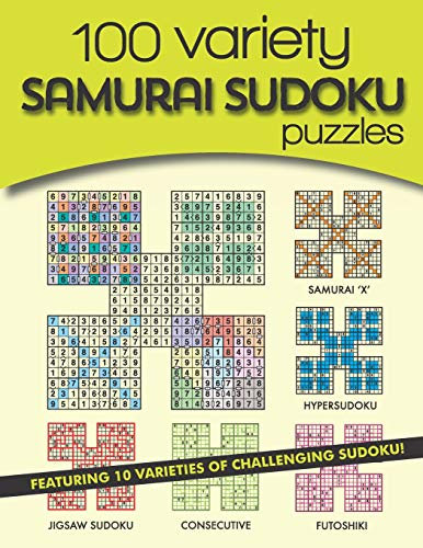100 Variety Samurai Sudoku Puzzles