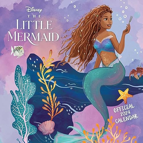 Little Mermaid 2024 Square Wall Calendar