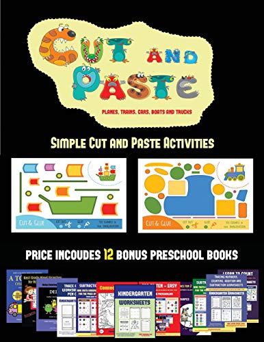 Simple Cut and Paste Activities (Cut and Paste Planes, Trains, Cars, Boats, and Trucks)