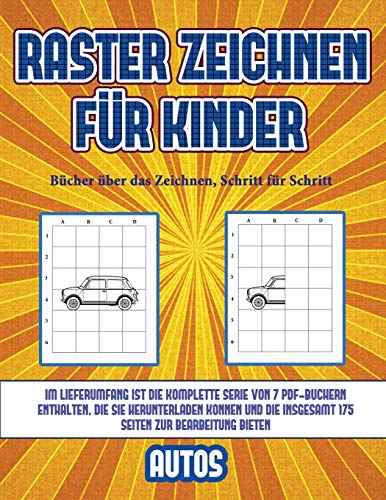 Bucher uber das Zeichnen, Schritt fur Schritt (Raster zeichnen fur Kinder - Autos)