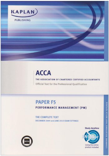 ACCA F5 Performance Management PM