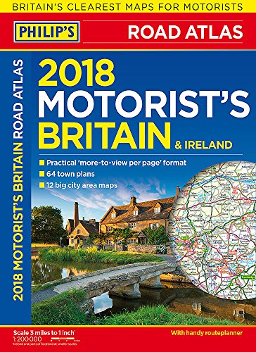 Philip's 2018 Motorist's Road Atlas Britain and Ireland A3