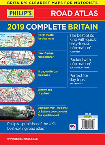 Philip's 2019 Complete Road Atlas Britain and Ireland - Spiral