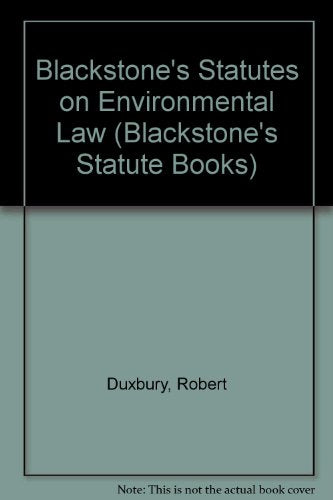 Blackstone's Statutes on Environmental Law