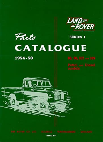 Land Rover Series 1 Parts Catalogues 1954-58