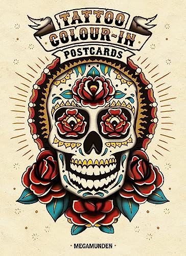 Tattoo Colour-In Postcards