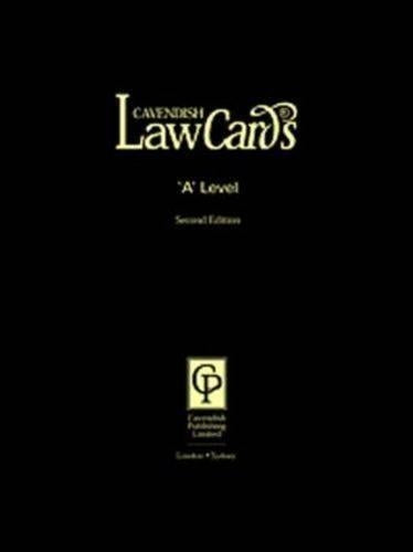Cavendish: 'A' Level Lawcards