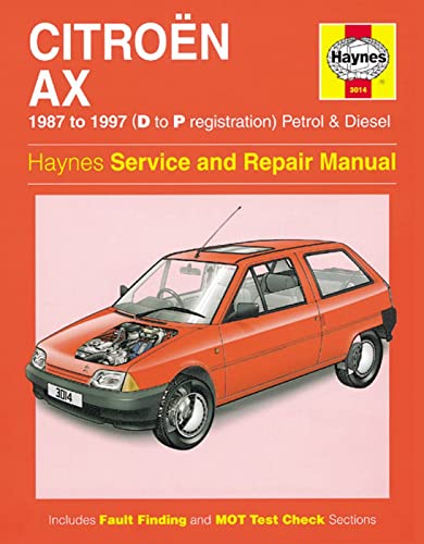 Citroen AX Petrol & Diesel (87 - 97) Haynes Repair Manual