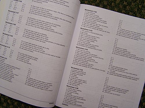 Rosetta Stone, Workbook Answer Key, Spanish, Level 1
