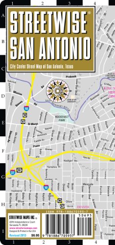 Streetwise San Antonio Map - Laminated City Street Map of San Antonio, Texas