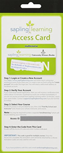 General Chemistry + Sapling Online Homework, Full Year