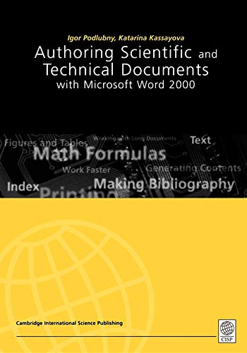 Authoring Scientific and Technical Documents in Microsoft Word 2000