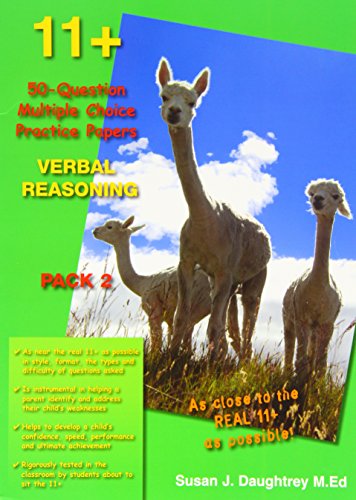 11+ 50-question Multiple Choice Practice Papers Verbal Reasoning Pack 2