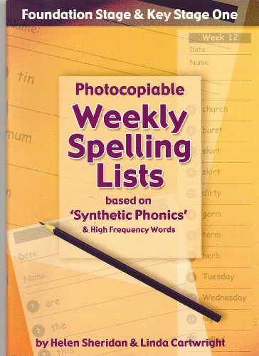 Photocopiable Foundation and KS1 Photocopiable Weekly Spellings Lists