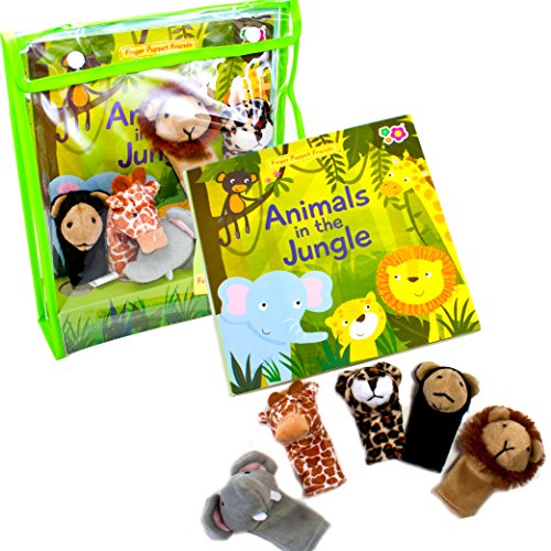 Animals in the Jungle Finger Puppet Friends Book
