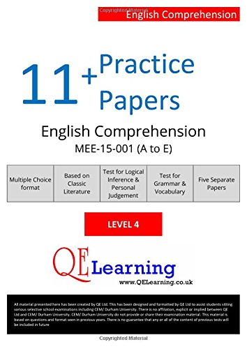 11+ Practice Papers - English Comprehension - Level 4- Papers A to E