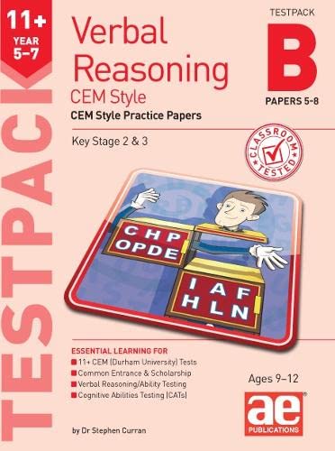 11+ Verbal Reasoning Year 5-7 CEM Style Testpack B Papers 5-8