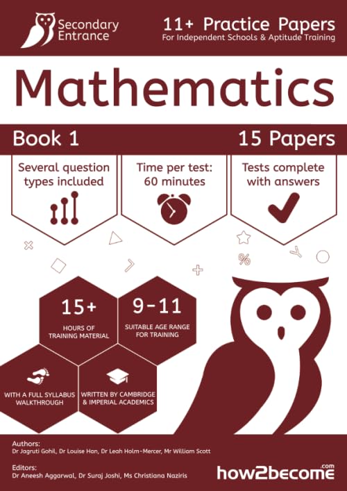 11+ Practice Papers For Independent Schools & Aptitude Training Maths Book 1