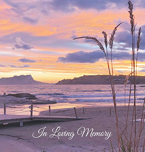 Funeral Guest Book, "In Loving Memory" Memorial Service Guest Book, Condolence Book, Remembrance Book for Funerals or Wake